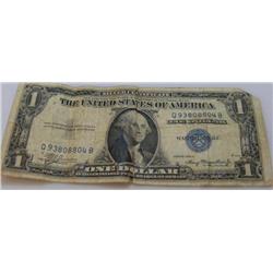 Series 1935A Blue Stamp $1 Silver Certificate