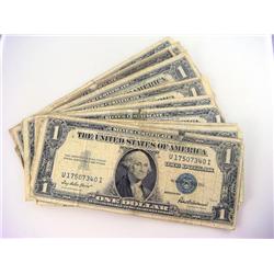 (10) Blue Seal $1.00 Currency Notes