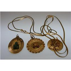 14k Yellow Gold Charms & Chains 26 grams