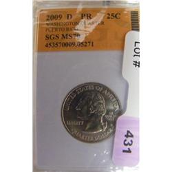 2009 D Washington Quarter Puerto Rico" SGS MS70"