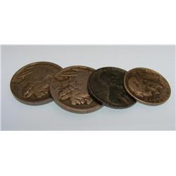 (2) Buffalo Nickels (1) Dime (1) Steel Penny