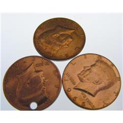 (3) JFK Half Dollars