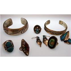 Bag of Sterling & Turquoise Jewelry 120 grams