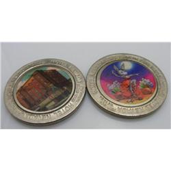 Lot of 2 Hotel Nevada $1 Gaming Tokens