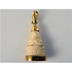 1800s Hand Carved Custom Made Ivory Buddha