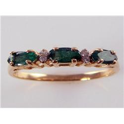 Natural Columbian Emerald & Diamond Ring
