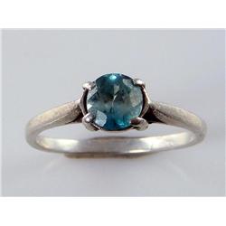 Oval Shape Blue Topaz Ring