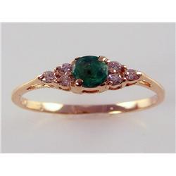 Natural Columbian Emerald & Diamond Ring