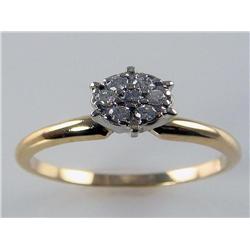 7 Round Diamond Cluster Ring