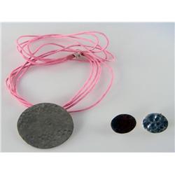 Hammered Look Necklace & Earrings Set