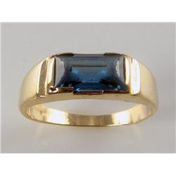 Men's 3ct Blue Topaz Ring