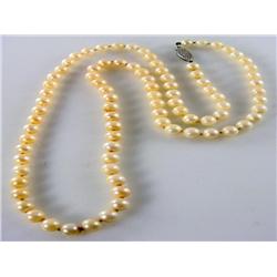 AA Grade 6mm Rose Color Pearl Necklace