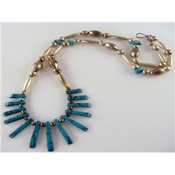 Antique Turquoise Bead Style Necklace