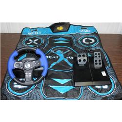 Logitech Steering Wheel, Foot Pad and Dance Pad