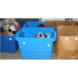 Lot Of Glass Ware & Stuffed Animals