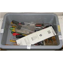 Gray Bin With Tools