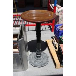 High Brown Round Table