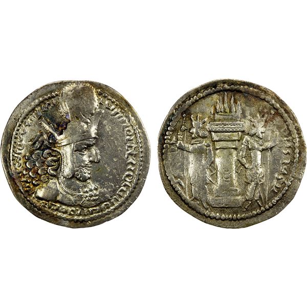 SASANIAN KINGDOM: Shahpur I, 241-272, AR drachm (4.06g), bold VF