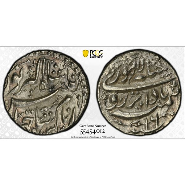 MUGHAL: Jahangir, 1605-1628, AR rupee, Lahore, AH1030 year 16, PCGS UNC details