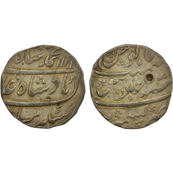 MUGHAL: Muhammad Shah, 1719-1748, AR rupee (11.42g), Kashmir, AH1133 year 3, XF