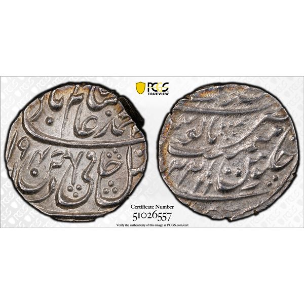 AWADH: AR rupee (11.26g), Najibabad, AH1194 year 22, PCGS MS62
