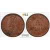 Image 1 : BRITISH INDIA: Victoria, Empress, 1876-1901, AE 1/12 anna, 1889(c), PCGS MS62 BN