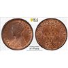 Image 1 : BRITISH INDIA: Victoria, Empress, 1876-1901, AE 1/12 anna, 1901(c), PCGS MS63 RB