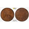 Image 1 : BRITISH INDIA: Victoria, Empress, 1876-1901, AE 1/4 anna, 1889(b), PCGS MS63 BN