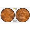 Image 1 : BRITISH INDIA: Victoria, Empress, 1876-1901, AE 1/4 anna, 1891(c), PCGS MS65 RD
