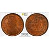 Image 1 : BRITISH INDIA: Victoria, Empress, 1876-1901, AE 1/4 anna, 1891(c), PCGS MS64 RB