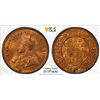 Image 1 : BRITISH INDIA: George V, 1910-1936, AE 1/4 anna, 1920(c), PCGS MS65 RD