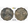 Image 1 : BRITISH INDIA: George V, 1910-1936, 1 anna, 1933(c), PCGS MS63