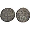 Image 1 : DANISH INDIA: TRANQUEBAR: Frederick IV, 1699-1730, AE kas (1.45g), ND, VF