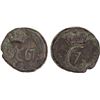 Image 1 : DANISH INDIA: TRANQUEBAR: Christian VII, 1766-1808, AE 1 kas (0.66g) (17)67, VF