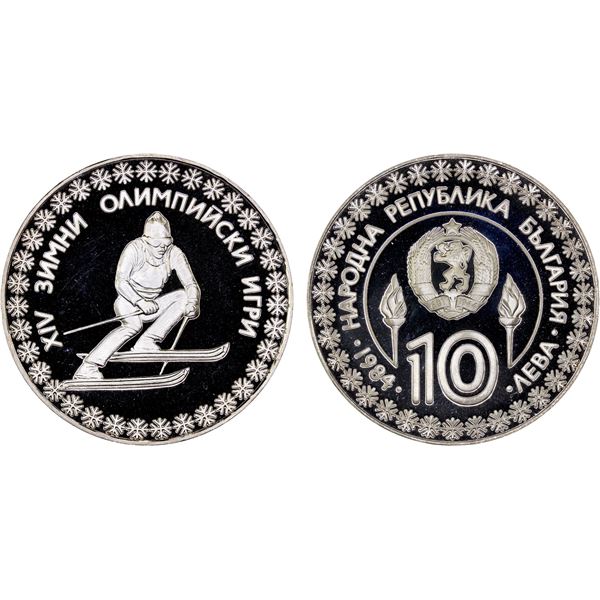 BULGARIA: People's Republic, AR 10 leva, 1984, Proof