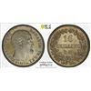 Image 1 : DENMARK: Frederik VII, 1848-1863, AR 16 skilling, 1857, PCGS MS64
