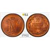 Image 1 : FINLAND: Nicholas II, 1894-1917, AE 10 penni, 1915, PCGS MS65 RD
