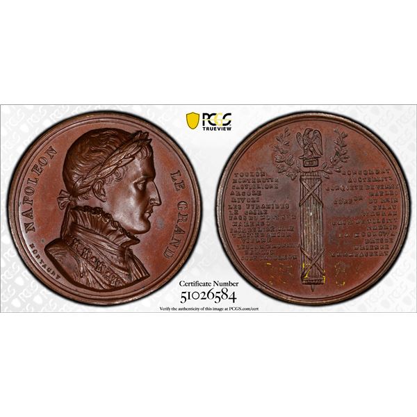 FRANCE: AE medal, ND (1840), PCGS Specimen 64