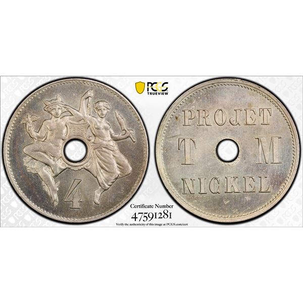 FRANCE: Third Republic, 4 centimes, 1889, PCGS Specimen 65