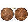 Image 1 : GERMANY: Kaiserreich, AE pfennig, 1876-C, PCGS MS65 RB