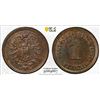Image 1 : GERMANY: Kaiserreich, AE pfennig, 1887-E, PCGS MS65 BN