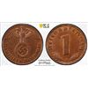 Image 1 : GERMANY: Third Reich, AE reichspfennig, 1940-G, PCGS MS64 BN