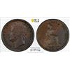 Image 1 : GREAT BRITAIN: George IV, 1820-1830, AE 1/2 farthing, 1828, PCGS UNC details