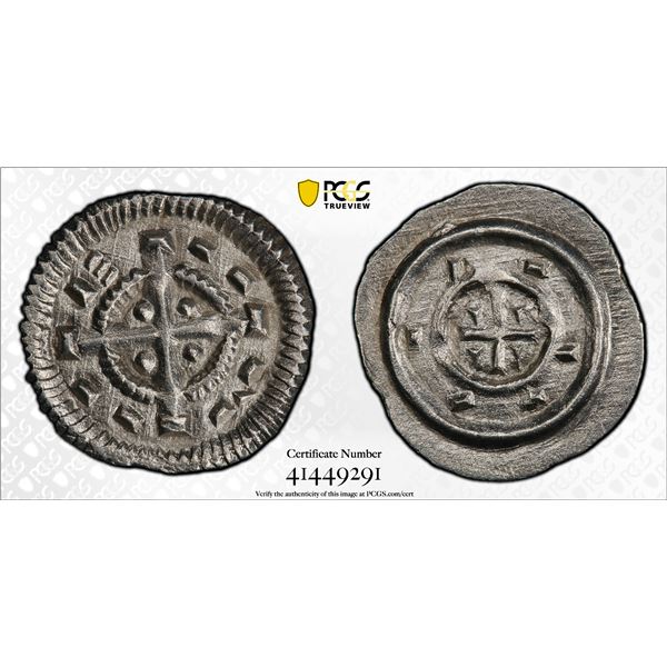HUNGARY: Bela II, 1131-1141, AR denar, ND, PCGS MS63