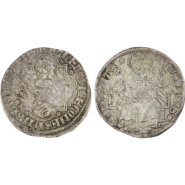 ITALY: PAVIA: Galeazzo II Visconti, 1359-1378, AR pegione (2.72g), VF