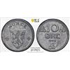 Image 1 : NORWAY: German Occupation, 10 ore, 1945, PCGS MS65