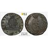 Image 1 : RUSSIA: SIBERIA: Catherine II (The Great), 1762-1796, AE denga, 1774-KM, PCGS AU58