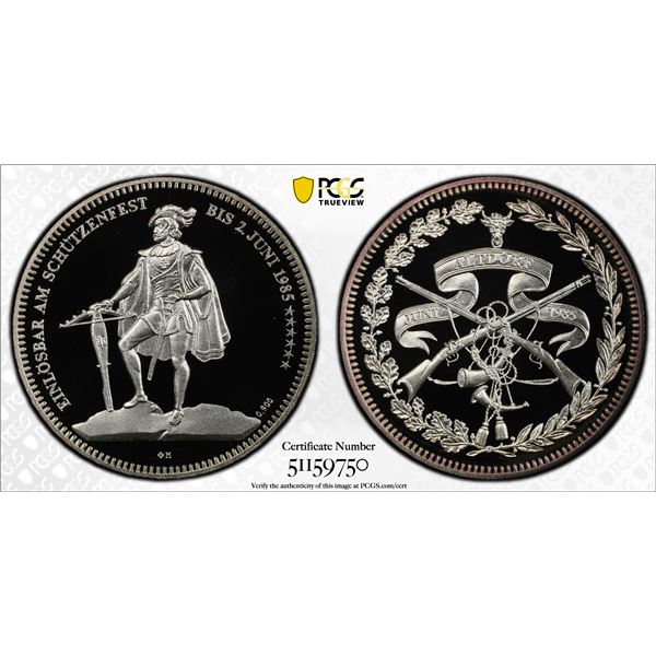 SWITZERLAND: Confederation, AR 50 francs, 1985, PCGS PF69 Deep Cameo