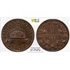 Image 1 : GERMAN EAST AFRICA: Wilhelm II, 1888-1918, AE heller, 1907-J, PCGS MS63 BN