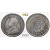 Image 1 : SOUTH AFRICA: George V, 1910-1936, AR 3 pence, 1923, PCGS Proof 63